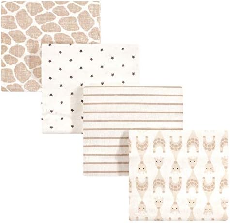 Hudson Baby Unisex Baby Cotton Flannel Receiving Blankets, Neutral Giraffe, One Size by HudsonBaby