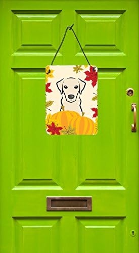 Caroline's Treasures BB2028DS1216 Yellow Labrador Thanksgiving Wall or Door Hanging Prints Aluminum Metal Sign Kitchen Wall Bar Bathroom Plaque Home Decor Front Door Plaque, 12x16, Multicolor - Image 2