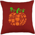 Teacher Tools Pumpkin Shape Thanksgiving Autumn Job Team Throw Pillow by Unknown