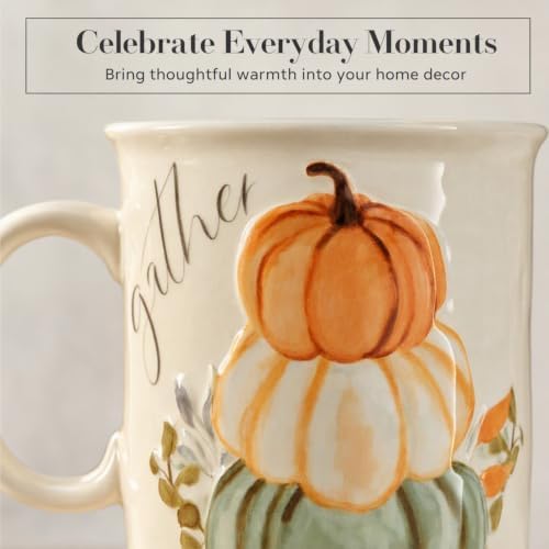Mud Pie Gather Coffee Mug, Thanksgiving Pumpkin Mug, 21 Ounce Fall Mug - Image 5