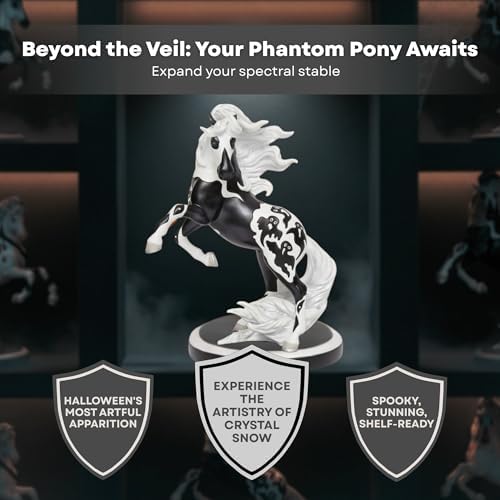 Enesco Ghost Horse Collectible – Trail of Painted Ponies Halloween Figurine by Crystal Snow, Hand-Painted Resin Statue, 10.3 Inches with Gift Box and Artistic Story Card