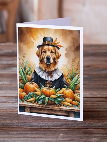 Caroline's Treasures Golden Retriever Dogs Blank 5x7 Note Cards Set of 8 - Image 2