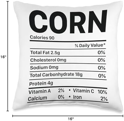 Thanksgiving Corn Calories Menu Thankful Throw Pillow - Image 4