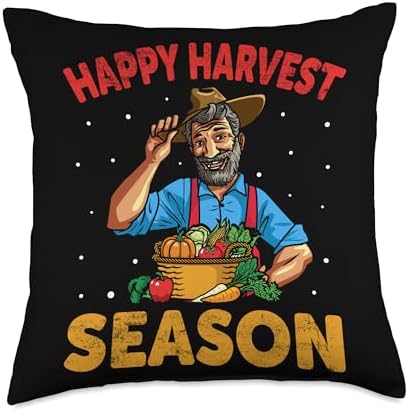 Happy Harvest Season Throw Pillow by Unknown