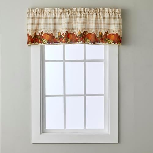 SKL Home Harvest Bounty Tapestry Valance, 56"x15", Neutral by SKLHomebySaturdayKnightLtd