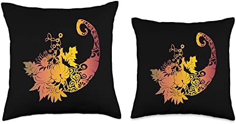 Cornucopia Fall Thanksgiving Harvest Throw Pillow - Image 3