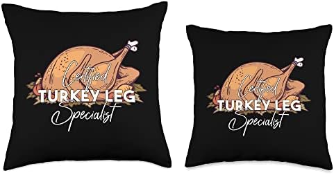Certified Turkey Leg Specialist Throw Pillow - Image 3