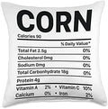 Thanksgiving Corn Calories Menu Thankful Throw Pillow by Unknown