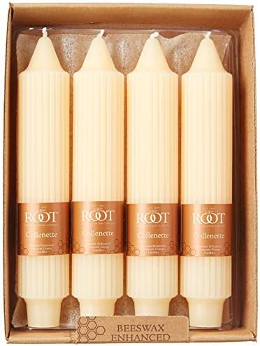 Root Candles 4-Count Unscented Grecian Collenettes, 7-Inch, Buttercream - Image 2