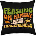 Happy Thanksgiving Day Celebration Turkey Thankfulness Throw Pillow by Unknown