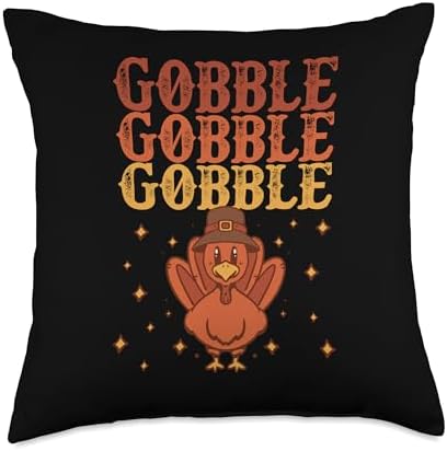 Pilgrim Costume Thanksgiving Shirt Turkey Meat Cute Gobble Turkey Pilgrim Toddler Thanksgiving Throw Pillow, 18x18, Multicolor by Unknown