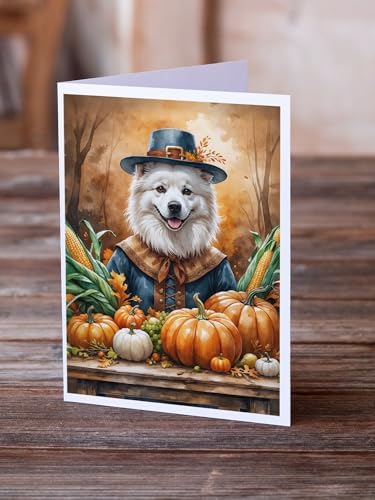 Caroline's Treasures American Eskimo Dogs Blank 5x7 Note Cards Set of 8 - Image 2