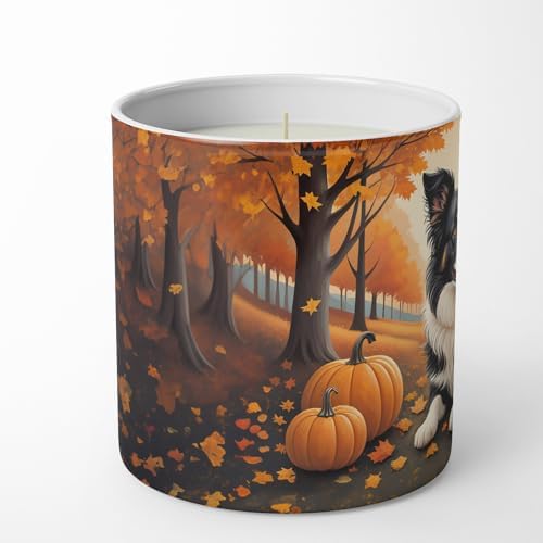 Caroline's Treasures DAC1022CDL Border Collie Fall Decorative Soy Candle Nature Soy Wax Essential Oil Home Decor Ideal for Bedroom Kitchen Bath Office Gift, 10 oz - Image 3