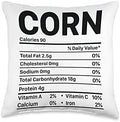 Thanksgiving Corn Calories Menu Thankful Throw Pillow by Unknown