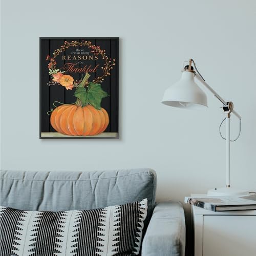 Thankful Pumpkin Thanksgiving Typography, 24 x 30 Inch Framed Giclée Print - Image 3