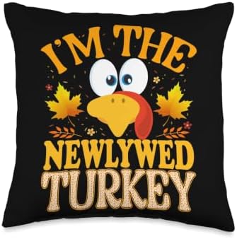 Thanksgiving Turkey I'm The Newlywed Matching Throw Pillow by Unknown