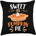 Sweet As Pumpkin Pie | Toddler | Cute Thanksgiving Throw Pillow by Unknown