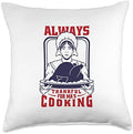 Woman With Turkey For Thanksgiving Food Autumn Holiday Throw Pillow by Unknown