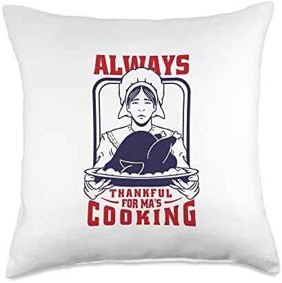 Woman With Turkey For Thanksgiving Food Autumn Holiday Throw Pillow by Unknown