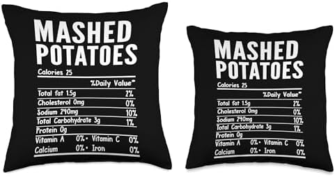 Mashed Potatoes Nutrition Facts Thanksgiving Family Matching Throw Pillow - Image 3