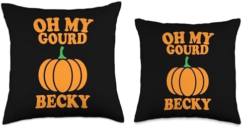 Oh My Gourd Becky Pumpkin Thanksgiving Food Family Matching Throw Pillow - Image 3