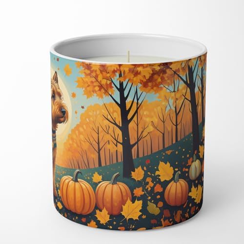 Caroline's Treasures DAC1079CDL Welsh Terrier Fall Decorative Soy Candle Nature Soy Wax Essential Oil Home Decor Ideal for Bedroom Kitchen Bath Office Gift, 10 oz - Image 5