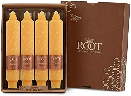 Root Candles 4-Count Unscented Timberline Collenettes, 7-Inch, Butterscotch by RootCandles