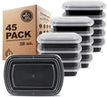 Freshware Meal Prep Containers [45 Pack] 38 oz Food Containers with Lids by Freshware