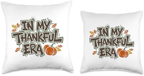 In My Thankful Era Friendsgiving Thanksgiving Throw Pillow - Image 3