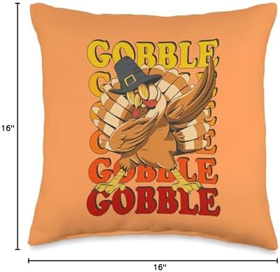 Thanksgiving Gobble Till You Wobble Turkey Throw Pillow - Image 4