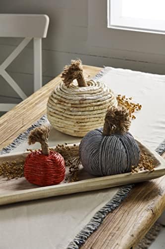 Mud Pie Corn Husk Rope Pumpkin, Medium - Image 2