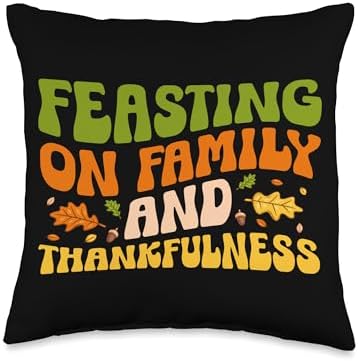 Happy Thanksgiving Day Celebration Turkey Thankfulness Throw Pillow by Unknown