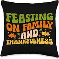 Happy Thanksgiving Day Celebration Turkey Thankfulness Throw Pillow by Unknown