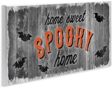 Spooky Home Sign Halloween, 7 x 17 Inch Mounted Print on Wall Plaque