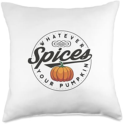 Whatever spices your pumpkin Thanksgiving Christmas Day Throw Pillow by Unknown