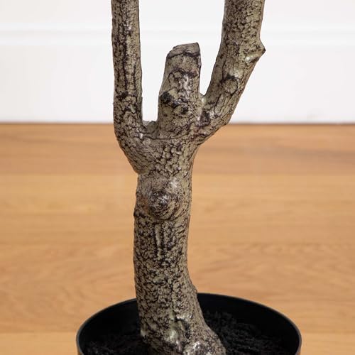 Nearly Natural 6ft Autumn Oak Artificial Fall Tree in Black Nursery Pot - Image 6