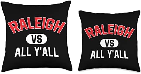 Raleigh Vs All Y'All - Funny Raleigh Throw Pillow - Image 3
