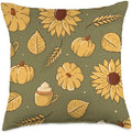 Fall Autumn Harvest Halloween Thanksgiving leaf leaves falls Throw Pillow by Unknown