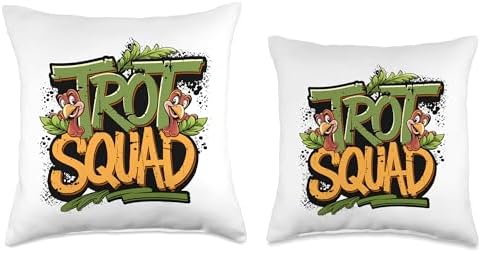 Trot Squad, Friendsgiving Squad Running Thanksgiving Throw Pillow - Image 3
