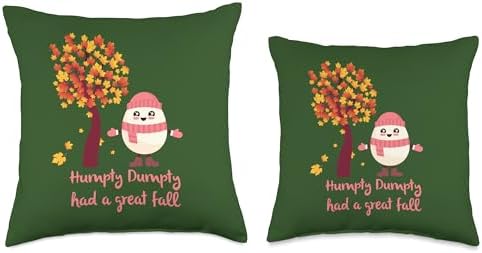 Nursery Rhymes Humpty Story Kids Outfit Matching Funny Kids Thanksgiving Humpty Dumpty Fall Teacher mom Throw Pillow, 18x18, Multicolor - Image 3