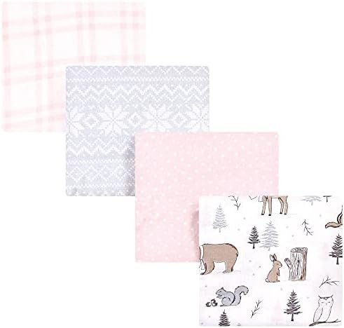 Hudson Baby Unisex Baby Cotton Flannel Receiving Blankets, Winter Forest, One Size by HudsonBaby