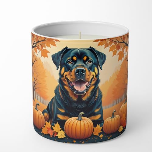 Caroline's Treasures DAC1067CDL Rottweiler Fall Decorative Soy Candle Nature Soy Wax Essential Oil Home Decor Ideal for Bedroom Kitchen Bath Office Gift, 10 oz - Image 4