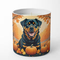 Caroline's Treasures DAC1067CDL Rottweiler Fall Decorative Soy Candle Nature Soy Wax Essential Oil Home Decor Ideal for Bedroom Kitchen Bath Office Gift, 10 oz by CarolinesTreasures