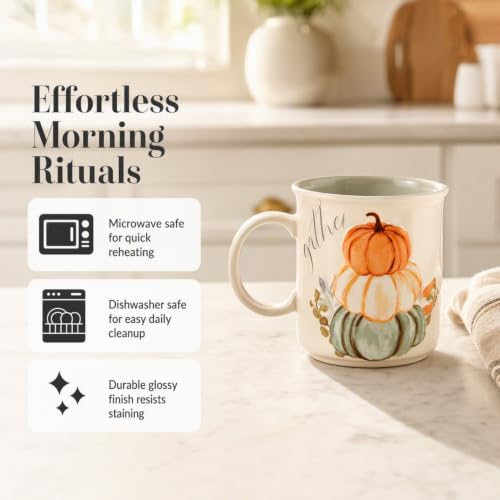 Mud Pie Gather Coffee Mug, Thanksgiving Pumpkin Mug, 21 Ounce Fall Mug - Image 6