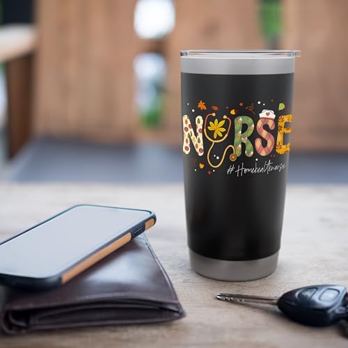 Thankful Thanksgiving Home Health Nurse Life Men Women Stainless Steel Insulated Tumbler - Image 7
