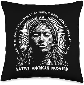 Native American Heritage Store Native Heritage American Indian Proverb Indigenous Throw Pillow, 16x16, Multicolor by Unknown