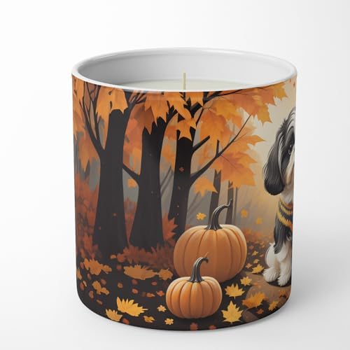 Caroline's Treasures DAC1073CDL Shih Tzu Fall Decorative Soy Candle Nature Soy Wax Essential Oil Home Decor Ideal for Bedroom Kitchen Bath Office Gift, 10 oz - Image 3