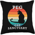 Peg Cat Sanctuary Group Family Reunion Name Throw Pillow by Unknown