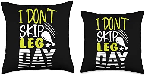 Thanksgiving I Don't Skip Leg Day Turkey Throw Pillow - Image 3
