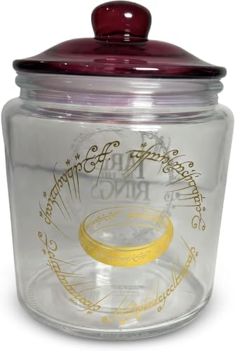 Silver Buffalo Lord of the Rings Scripture Foil, Glass Jar with Lid